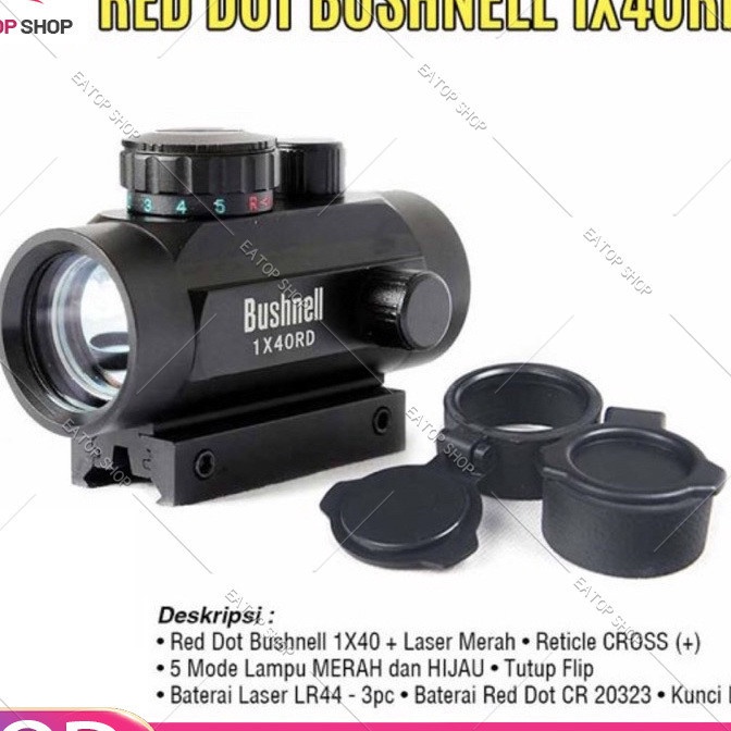 Istimewa Teleskop Bushnell Red Dot 1X4  Teleskop Premium RET DOT  Teleskop Dot  REDOT 1X4 RD  Laser 