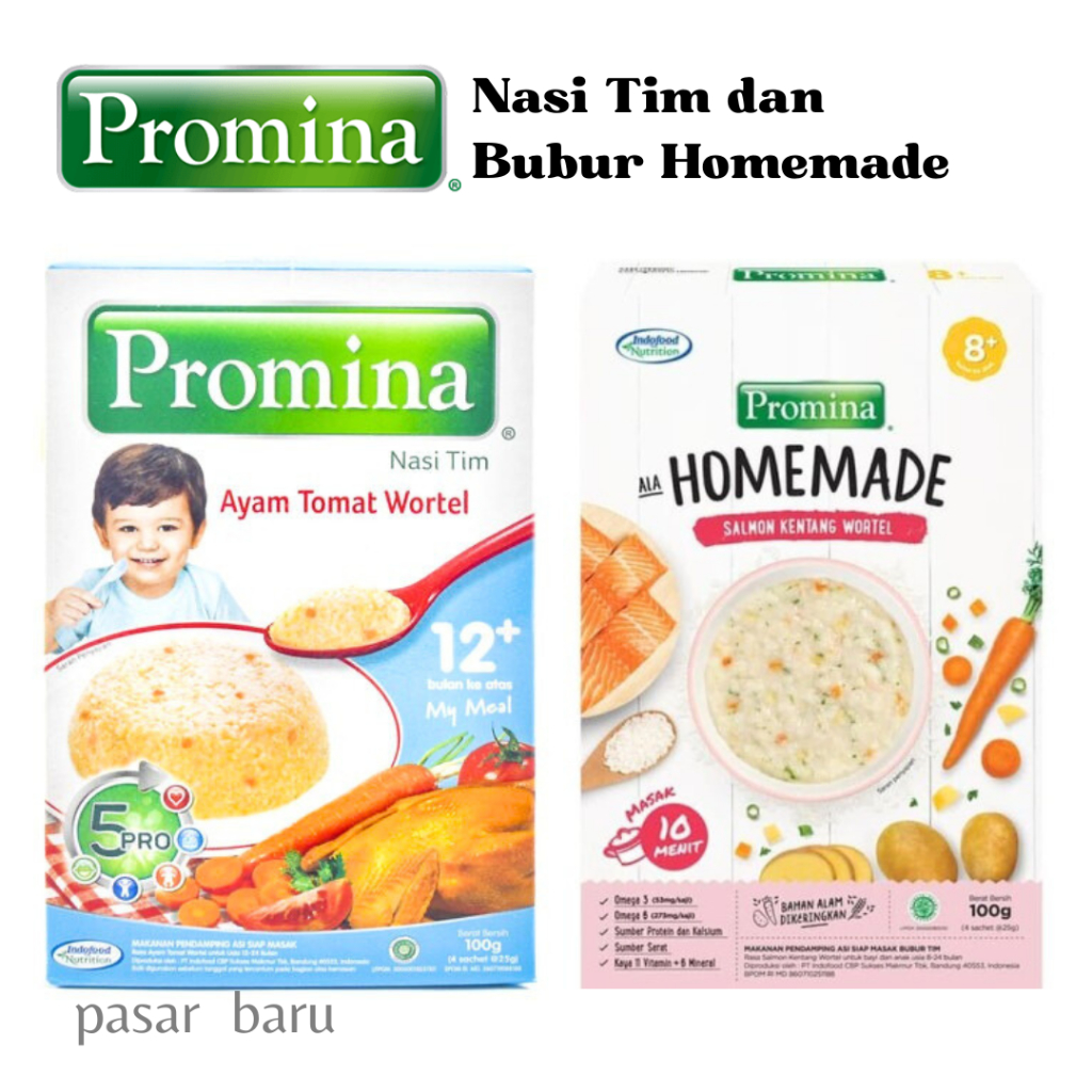 Promina Homemade - BUbur Bayi 1 Tahun Keatas - Padat Bergizi - Nasi Tim