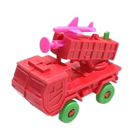 Mainan anak mobil Tank tembak rudal aneka warna - plastik kecil.