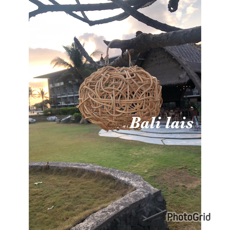 kap lampu rotan gantung/kap lampu hiasan cafe