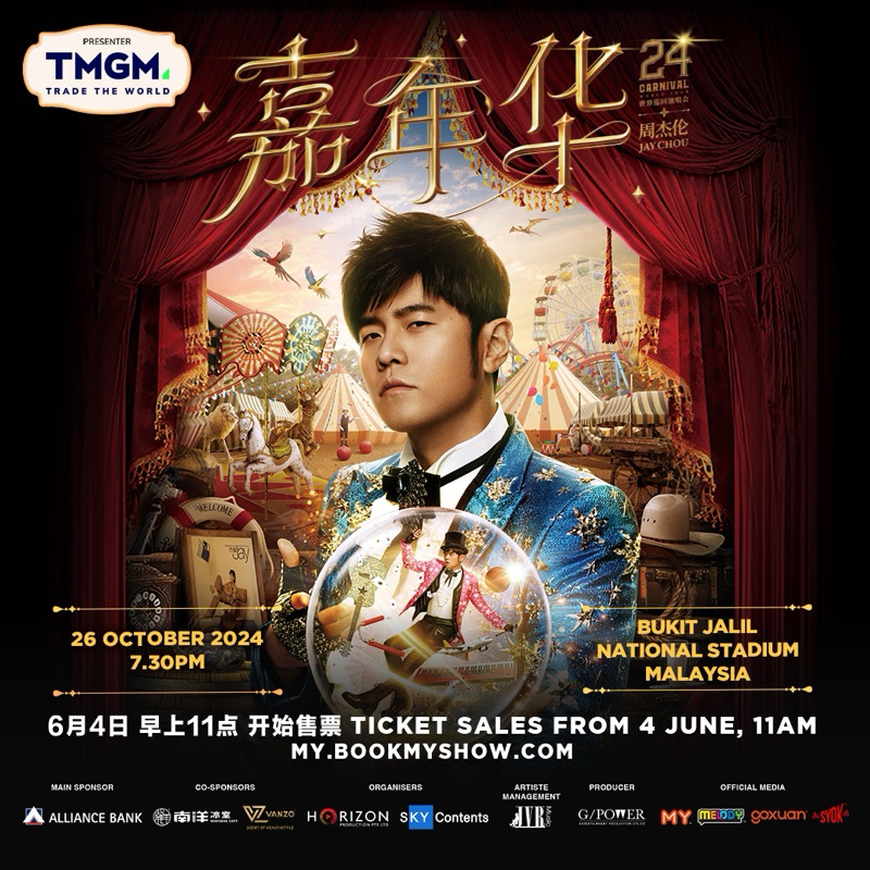 JAY CHOU TIKET KONSER MALAYSIA 26/10/24
