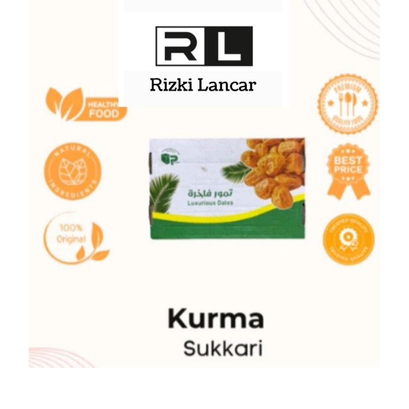 

Kurma Sukari Premium Manis Lembut Daging Tebal 3 Kg.