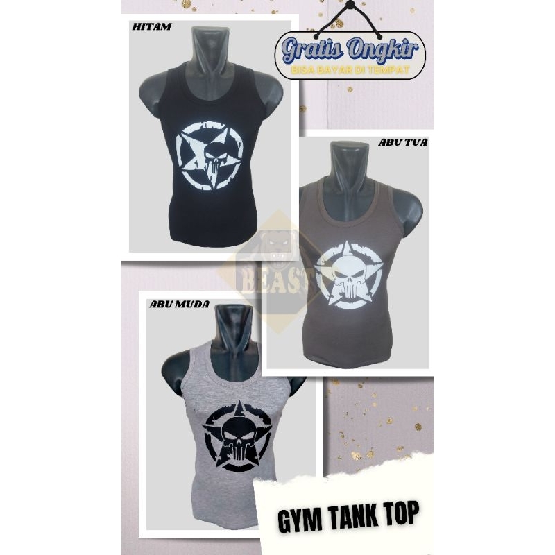 SINGLET OLAHRAGA PRIA BAJU LEKBONG KAOS KUTUNG TRAINING FUTSAL GYM FITNESS RUNNING