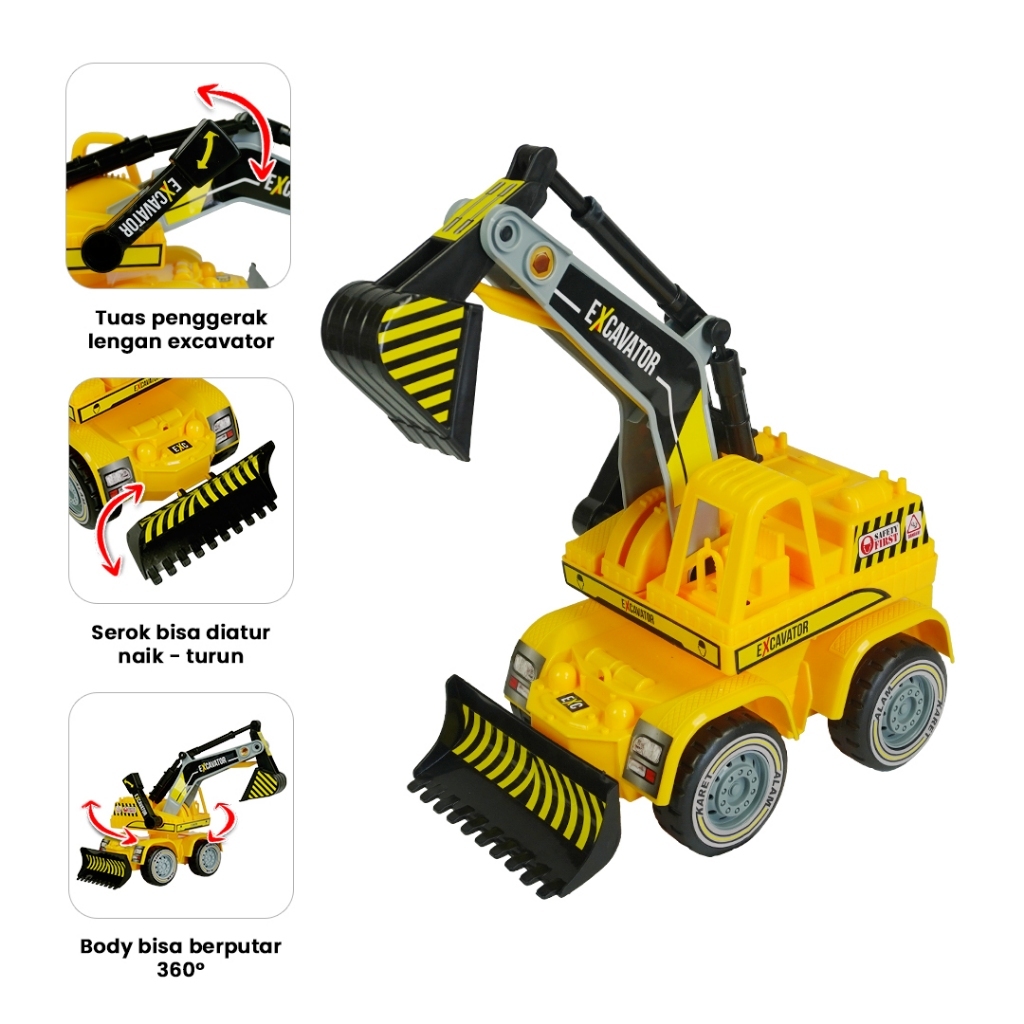 MAINAN EXCA EXCAVATOR BEKO TRUK KONSTRUKSI KGP 8070 BESAR