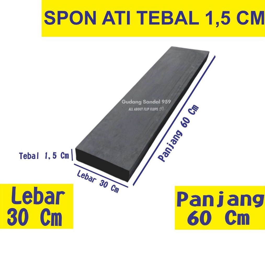SPON ATI  BUSA ATI  SPON EVA TEBAL 15 CM HITAM UKURAN 3 X 6 CM