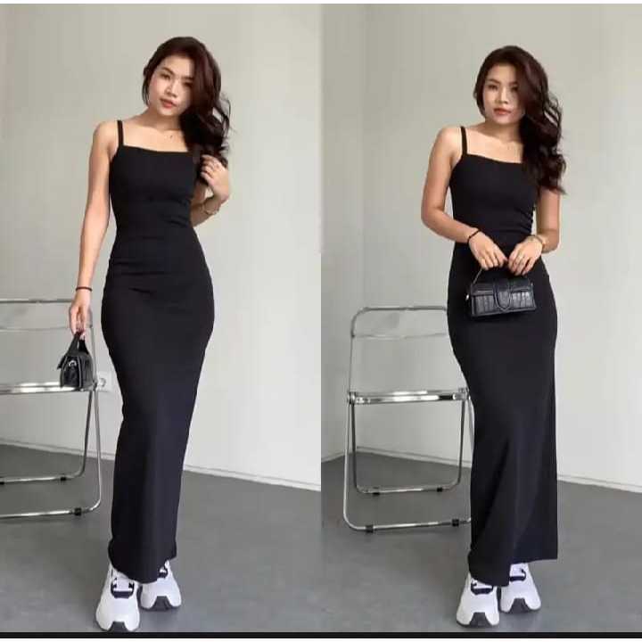 TERBARU Dress Maxi Bodycon / Dress Tank Top Bodycon Sexy Wanita / Dress Bodycon Panjang