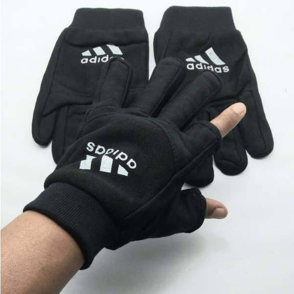 Sarung tangan motor sniper buntung dua jari motocross emen pria wanita dewasa anti uv termurah/Sarun