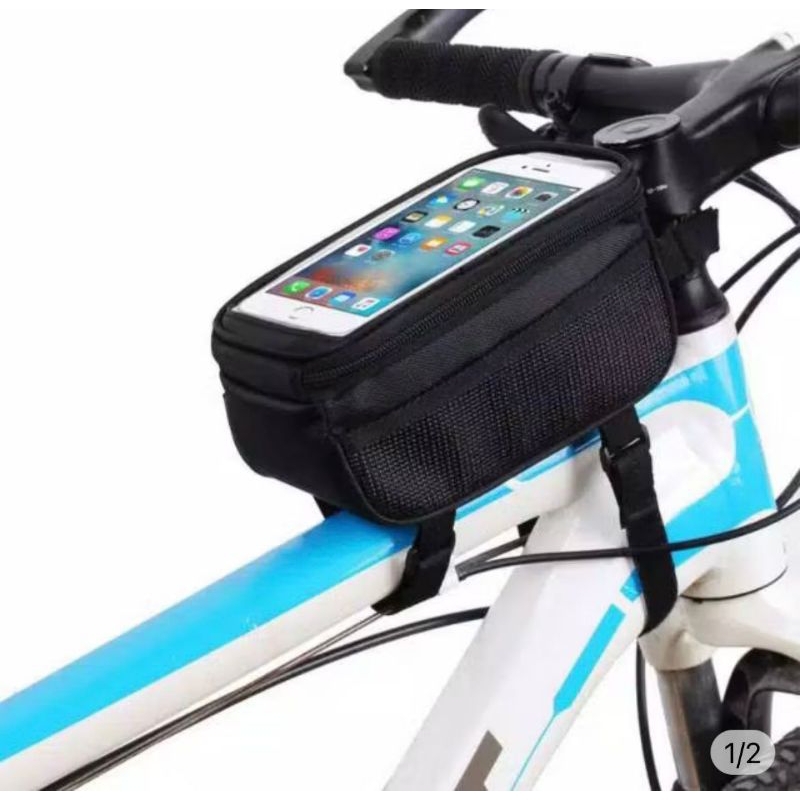 Tas sepeda tempat hp freme depan MTB