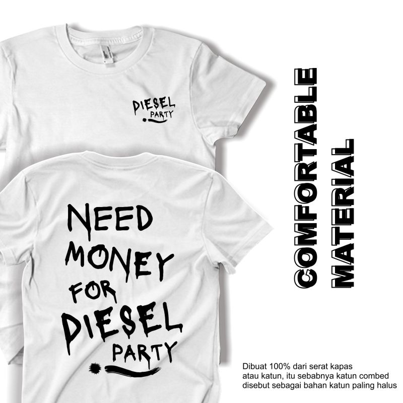MIQSTYLEBANDUNG_[FREE DESAIN] KAOS DIESEL PARTY CUSTOME DESAIN SUKA SUKA SABLON DTF FULL COLOR CETAK