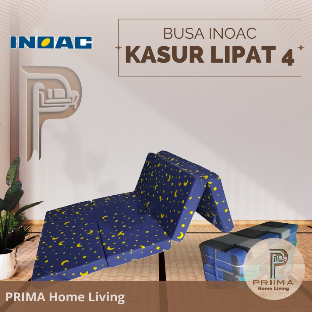 Kasur Lipat 4 Busa INOAC / Kasur Lantai INOAC Lipat Anti Kempes Garansi 5 Tahun Tebal 5 / 10 CM