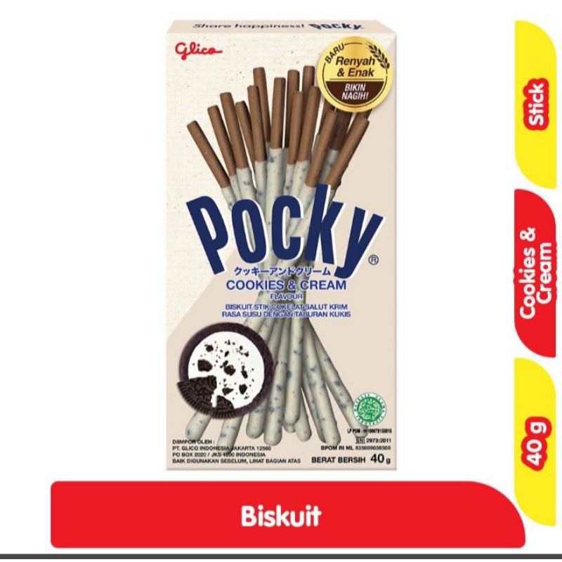 

Pocky Biskuit stick Cokelat,Stroberi,Doble Cokelat,Cookies&Cream,almond dan matcha