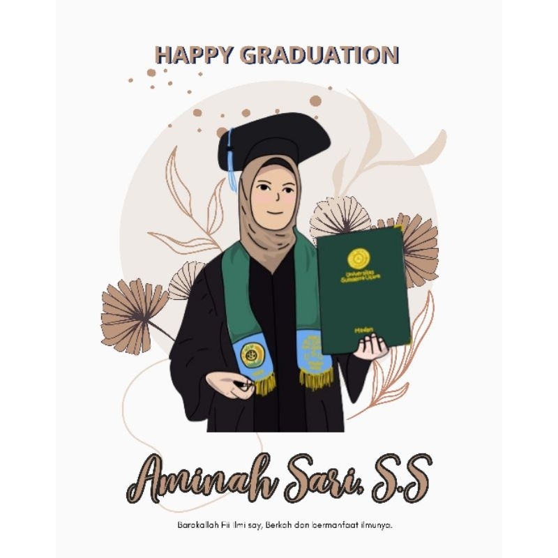 Kado wisuda ,ultah, sempro vektor 8X10