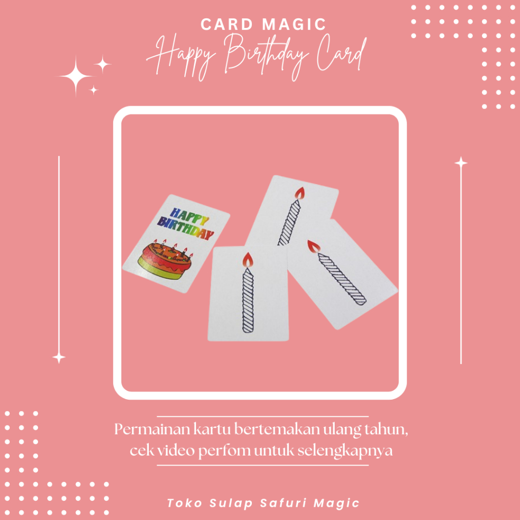 Alat Sulap Happy Birthday Card - Sulap Kartu - Trik Kartu - Kartu Sulap - Toko Sulap
