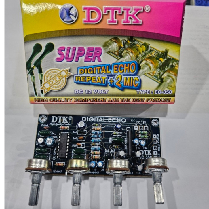 KIT ECHO DTK 2 MIC. DIGITAL ECHO REVERB 2 MIC