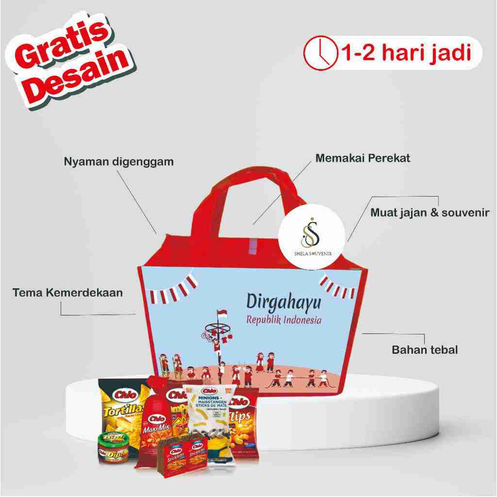 

TAS BINGKISAN KEMERDEKAAN RI/BISA TAMBAH NAMA DAN POTO/TAS TEMA KEMERDEKAAN CUSTOM/TAS SOUVENIR MERDEKA
