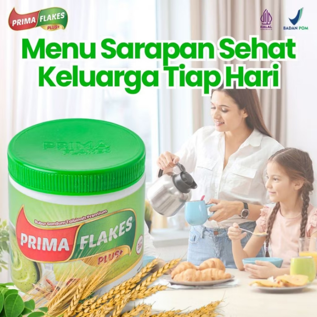 

PRIMAFLAKES Bubur Gandum Sereal Plus Kelor Susu Kambing dan Gula Aren PRIMA FLAKES