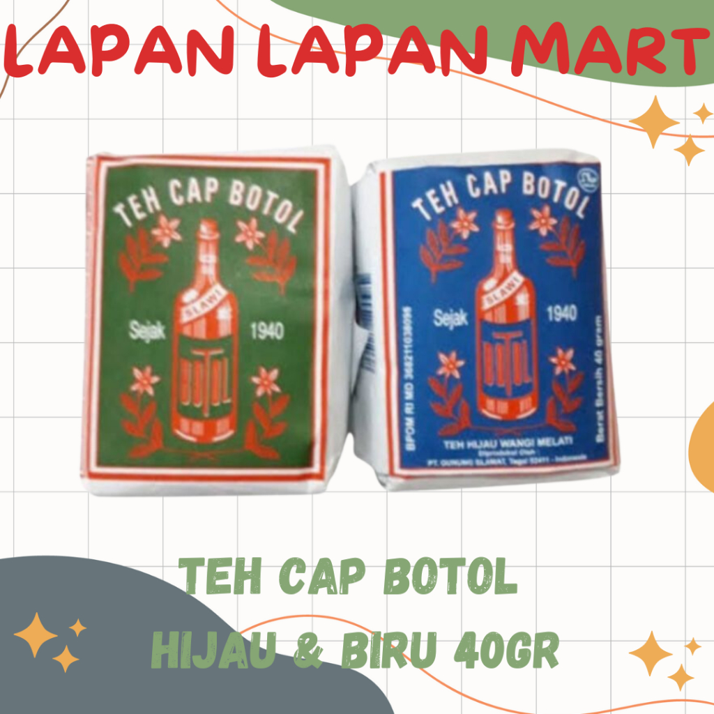 

Teh Cap Botol Hijau & Biru 40gr