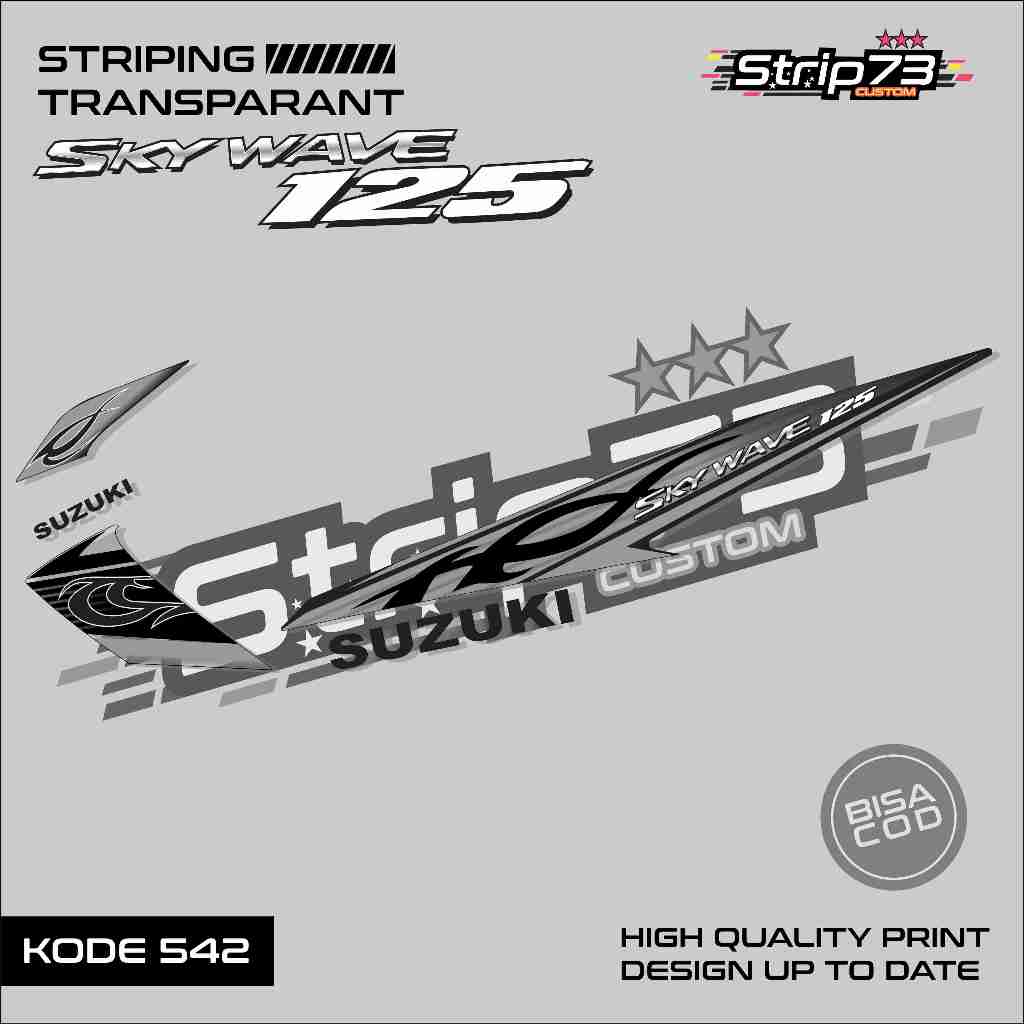 542 STRIPING TRANSPARAN SKYWAVE 125 - STRIPING TRANSPARAN SKYWAVE 125 PREMIUM GRAFIK