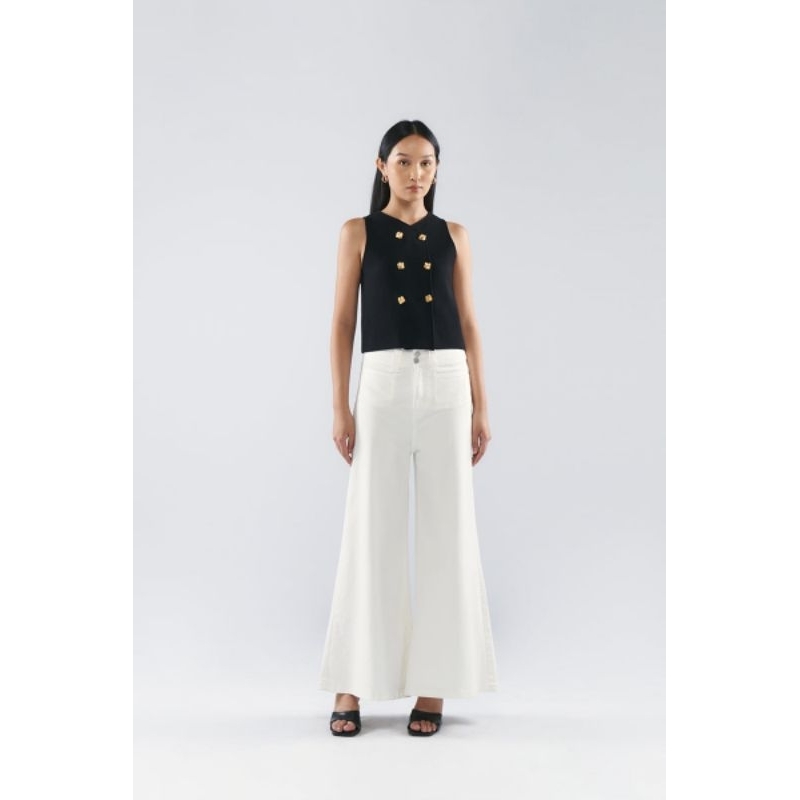 Vitto Petto Rugosa Top Denim White Kano Dark Brown Taupe Solah June Navy Tanktop Kayla Vest Thoma Mi