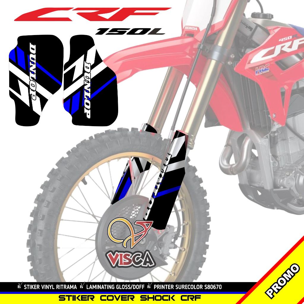 Stiker Cover Shock Honda CRF - Stiker CRF Desain Racing Style