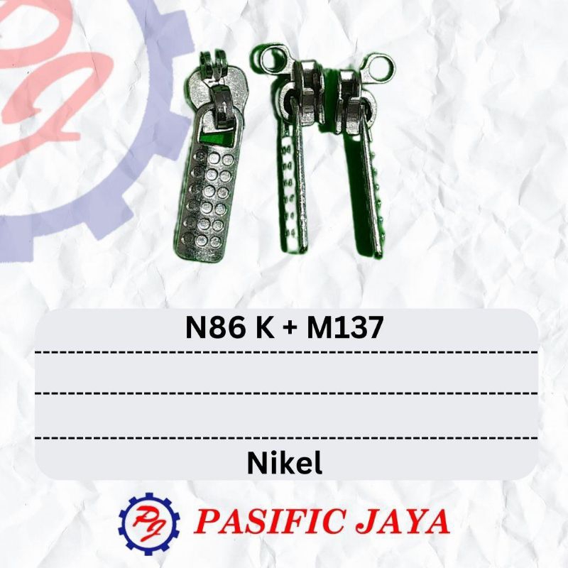 kepala resleting no.8 nilon tanduk/gembok