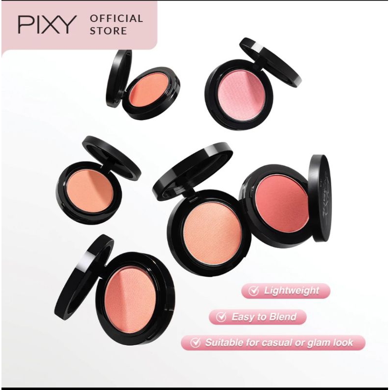 PIXY GLAM OVER BLUSH / PIXY BLUSH ON NATURAL / PIXY BLUSH ON SHIMERING