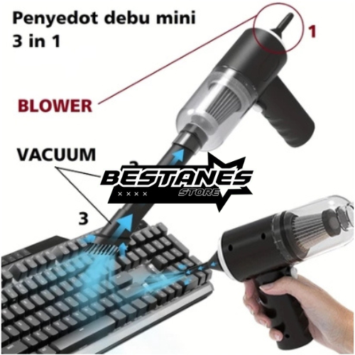 Vacuum Cleaner Mini Portable Recharger Penyedot Debu Kotoran Mesin Sedot Hisap Debu Rumah Dalam Mobi