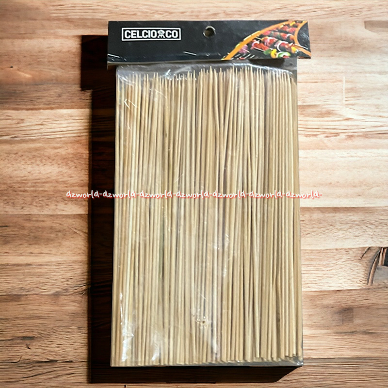 Celcio & Co Lidi Tusuk Sate Isi 80pcs 25cm dari Bambu Berkualitas Tusuk Sate Ayam Kambing