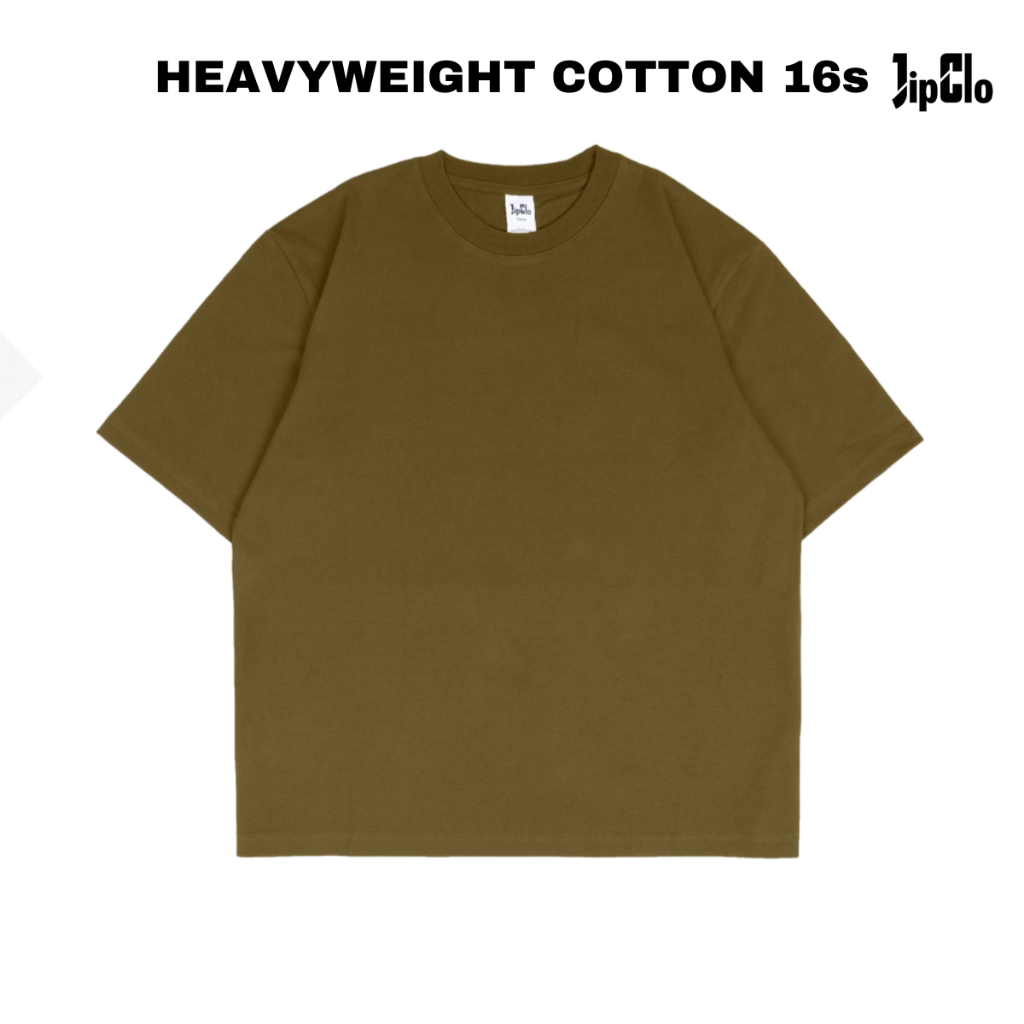 JipClo Kaos Polos Oversized Unisex Pria Wanita T-shirt Ermine Heavyweight Cotton 16s Boxy Cut