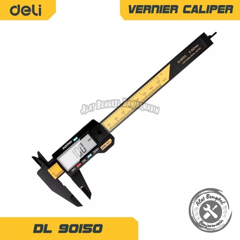 SIGMAT DIGITAL "DELI" 6" (150MM) DL90150 ||JANGKA SORONG/SIMPLE DIGITAL DISPLAY CALIPER DELI