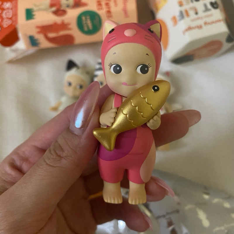 READYSTOCK Sonny Angel Cat Life Series Secret Happy Pink Cat Sonny Angel Regular cat life secret