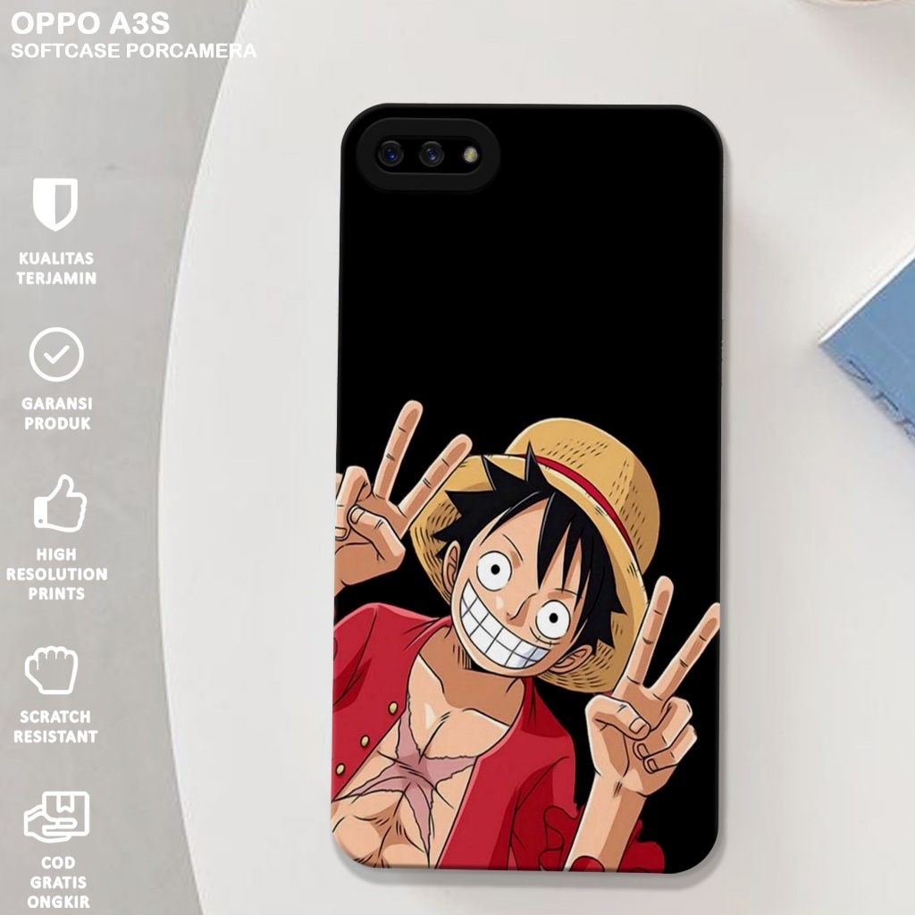 SOFTCASE REALME C1 - Case Realme C1 - Casing Hp Realme C1 Motif MONKEY D LUFFY - Case Hp Realme C1 -