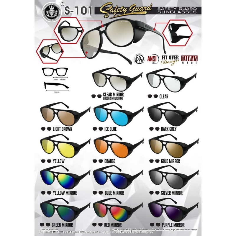kacamata safety guard s101 sunglasses original