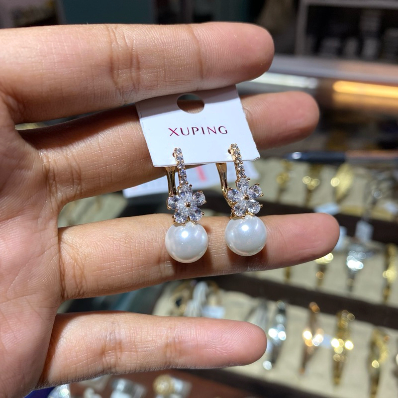 ANTING KLIP MUTIARA BUNGA MUTE Dewasa Remaja Wanita Trend Elegan Best Fashion