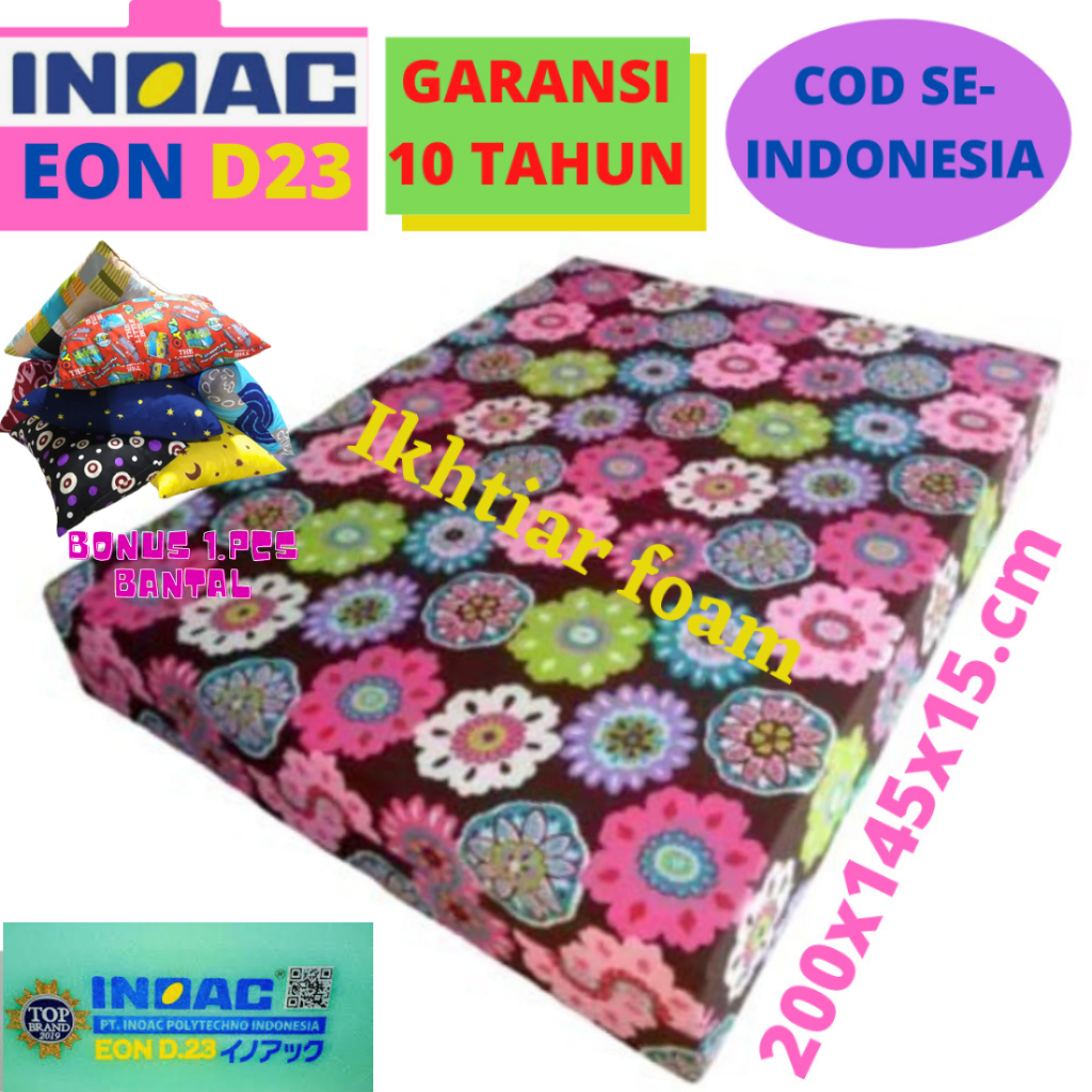 Inoac Kasur Busa EON LG D23 Ukuran 200X145 Garansi 10 tahun Anti Kempes Tebal 15 cm Original nomor 3