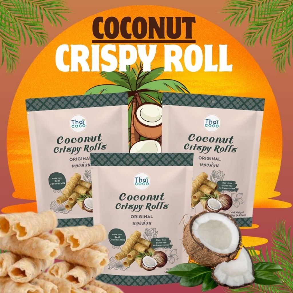 

Thai Coco Coconut Crispy Roll Original 140g 1Pouch