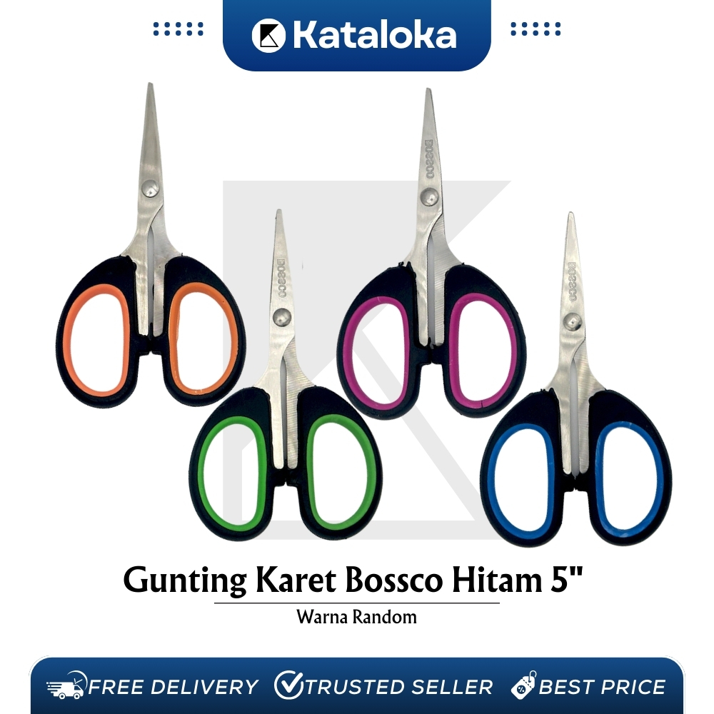 

mg 1 lembar (12 pcs) Gunting Scissors BOSSCO B-664 5 inch