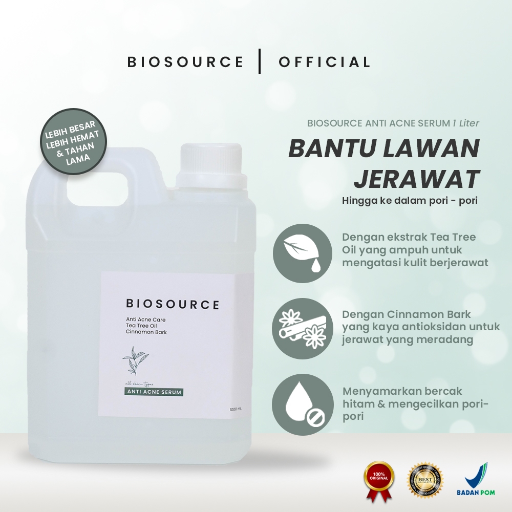 BIOSOURCE ACNE SERUM  1L BEST BEAUTY | BPOM | Skincare Serum 1L
