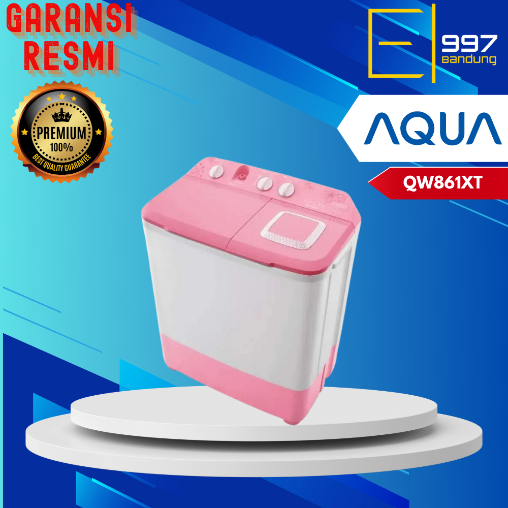 AQUA Mesin Cuci QW-861XT / QW861XT / QW 861 XT 2 Tabung 8 Kg