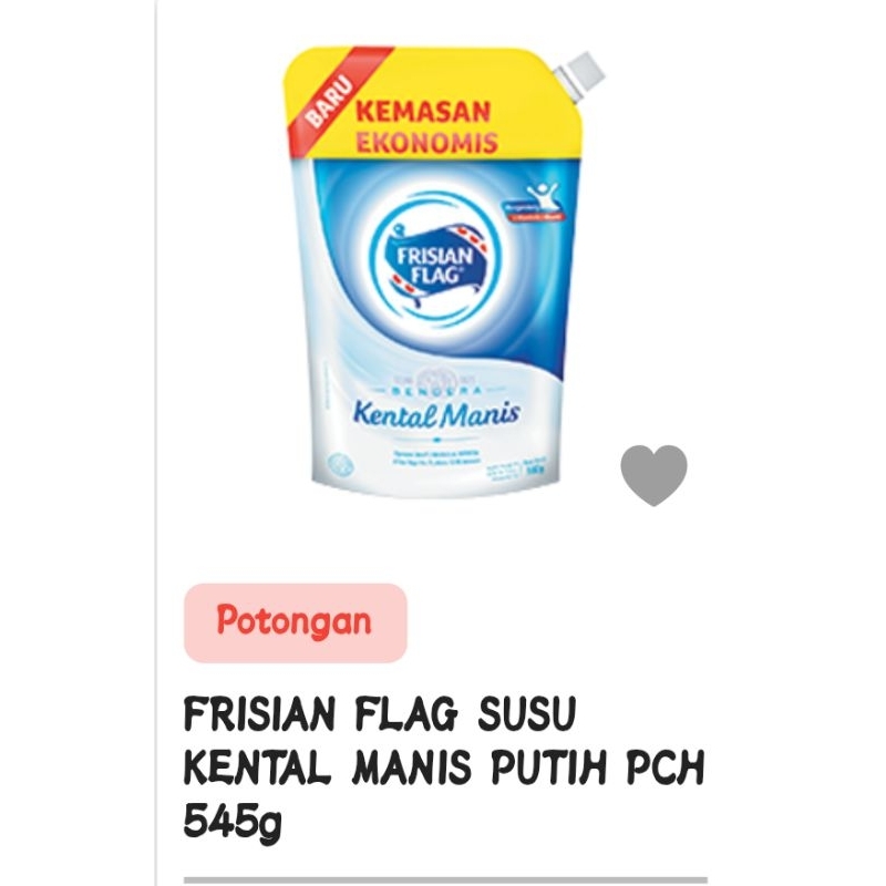 

Khosi store warungku susu kental manis bendera frisian flag pouch 545gr