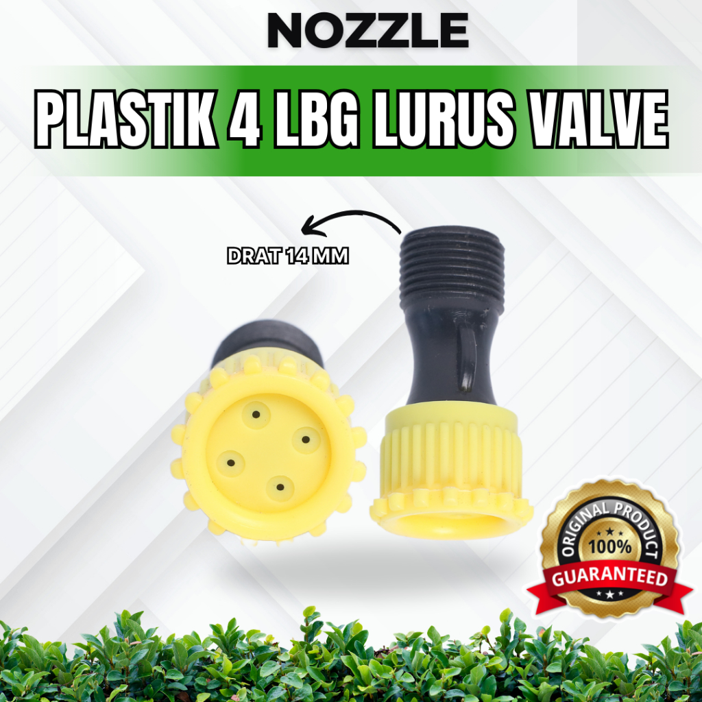 NOZZLE PLASTIK 4 LUBANG LURUS VALVE ( nosel atau nozzle sprayer 4 lubang sprayer elektrik)