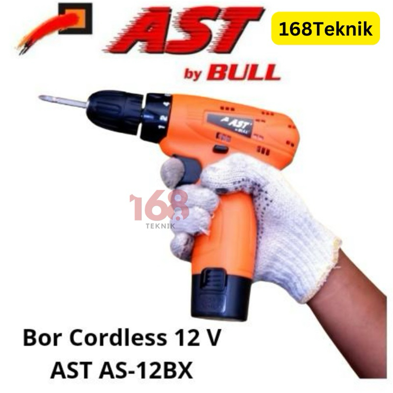 168Teknik Mesin Bor Cordless 12 Volt AST AS-12BX / Cordless Drill AST 12 Volt