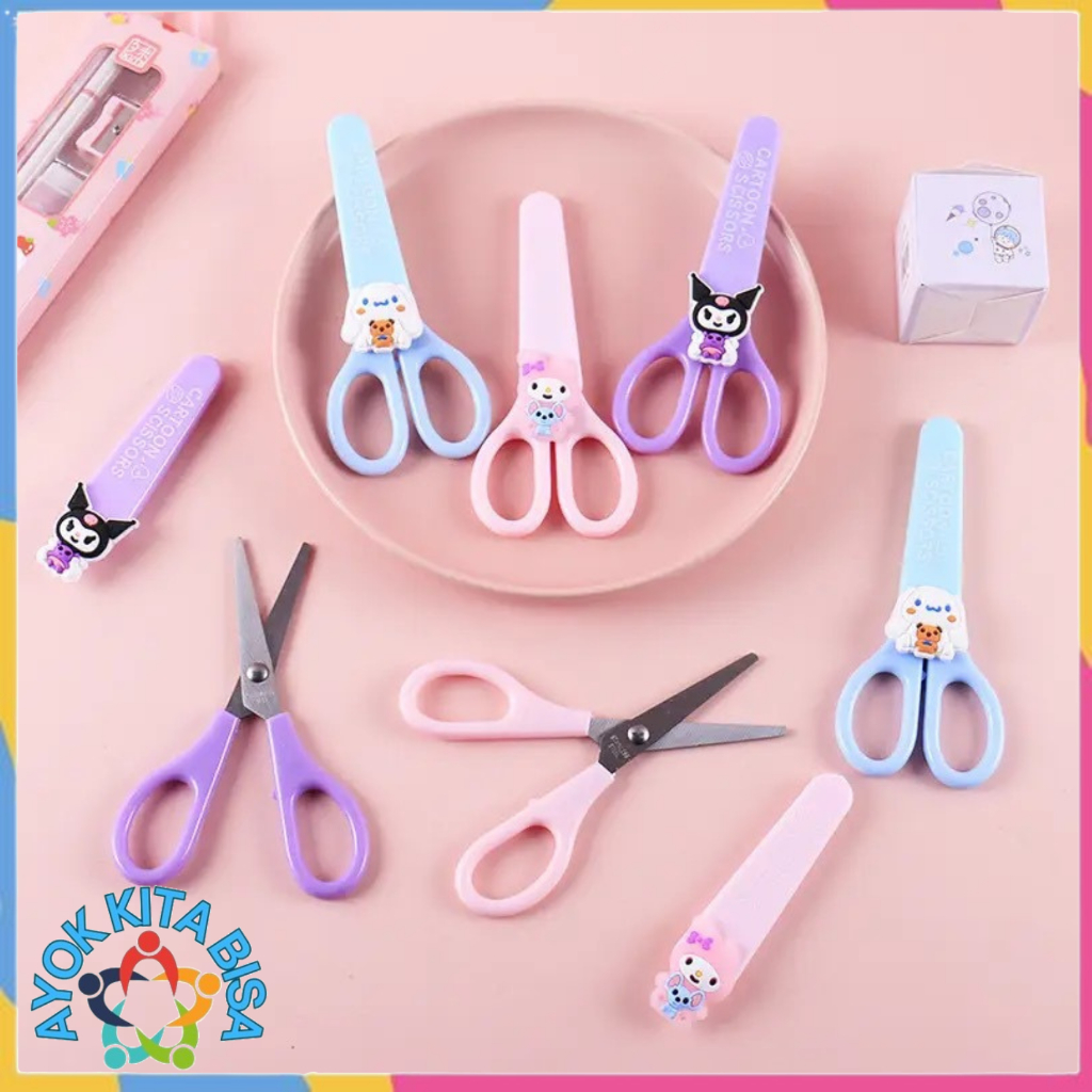 

AKB Gunting Motif Karakter Lucu Alat Tulis Anak Sekolah Kartun Diy Kertas Tangan Kantor ATK Scissors Mini