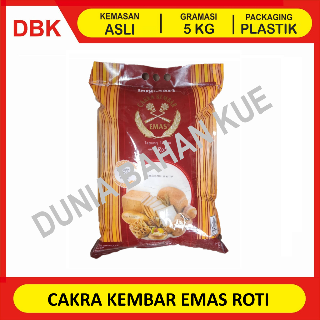 

CAKRA KEMBAR EMAS ROTI 5 KG / TEPUNG TERIGU ROTI CAKRA KEMBAR EMAS