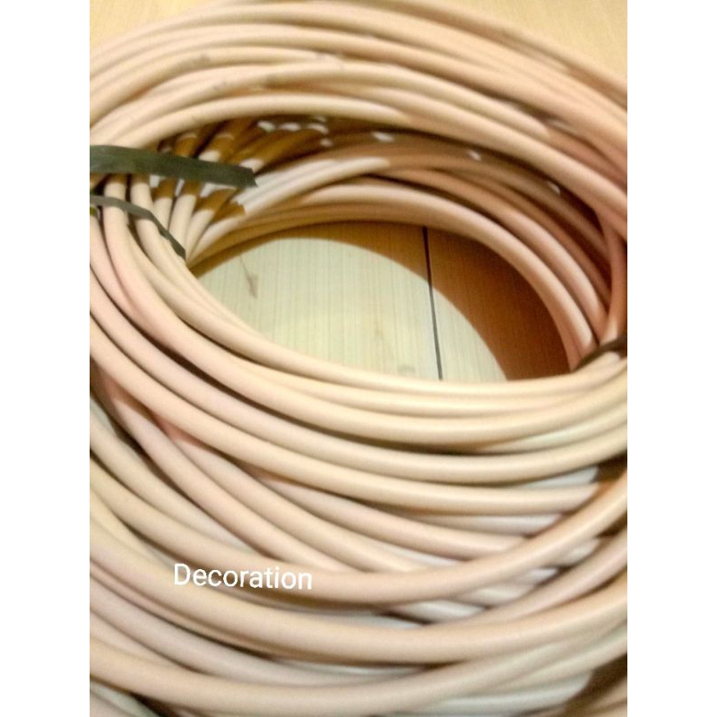 1/2kg rotan sintetis bulat ukuran 8mm, untuk kerajinan sangkar burung