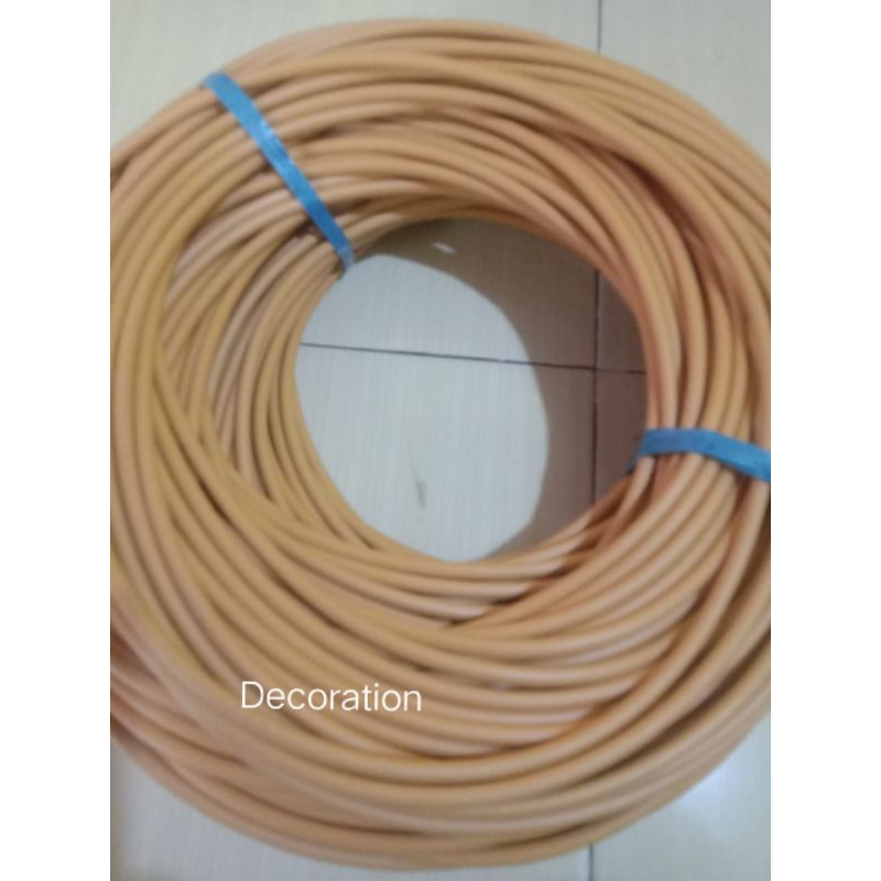 Ay00 1/2Kg Rotan Sintetis Bulat Ukuran 8Mm, Untuk Kerajinan Sangkar Burung