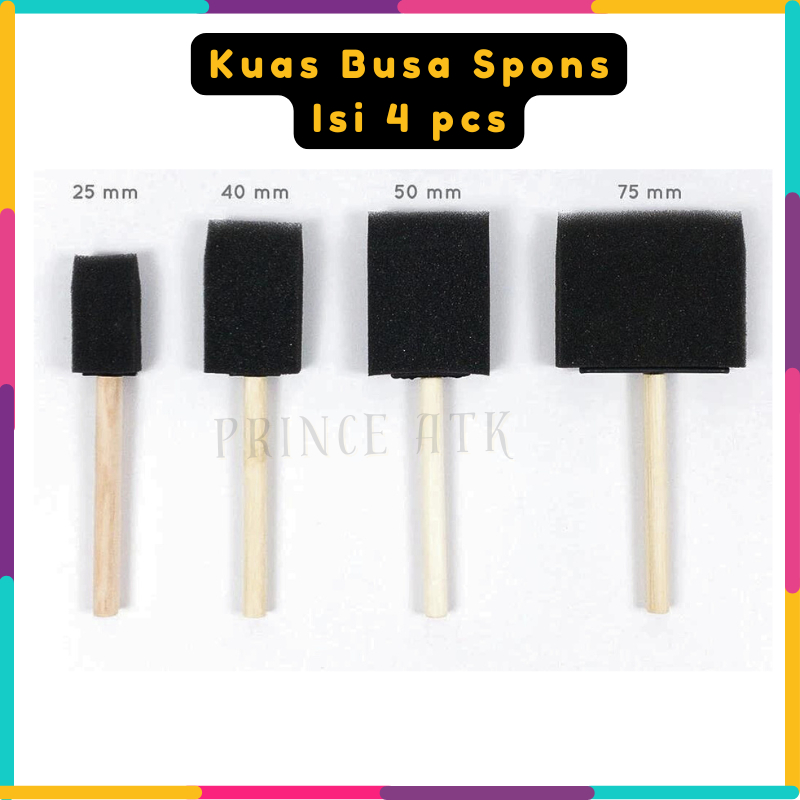 

KUAS SPONS KOTAK / BRUSH FOAM / KUAS BUSA ISI 4 PCS