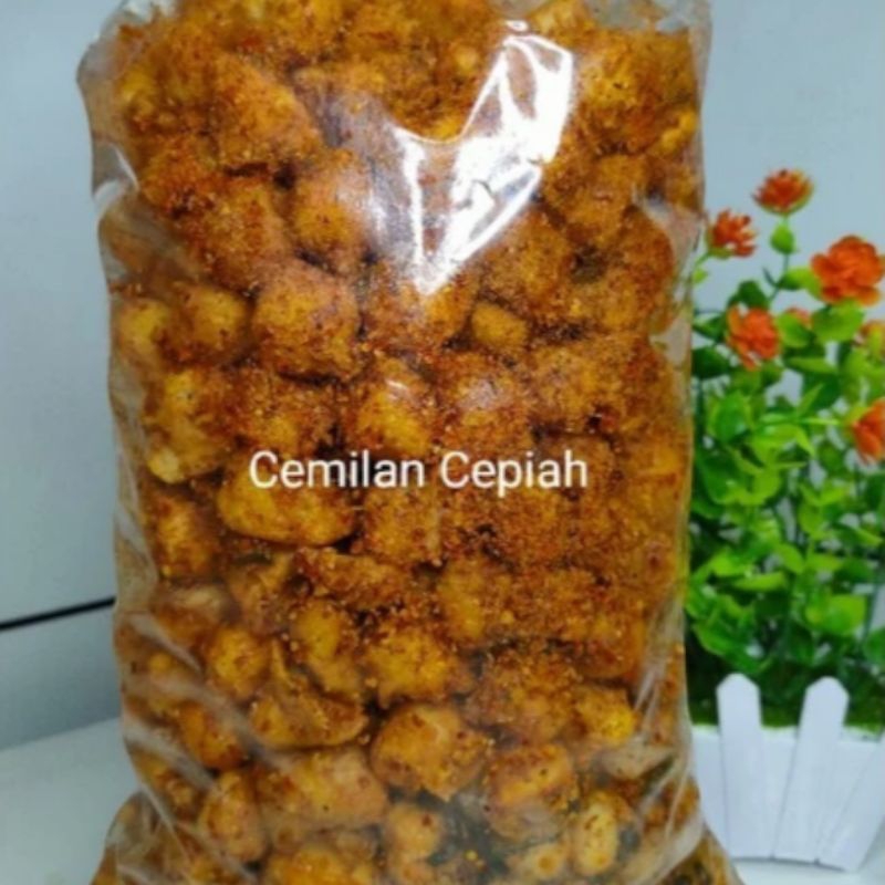 

Siomay kering mini kering Extra pedas daun jeruk Netto 1kg