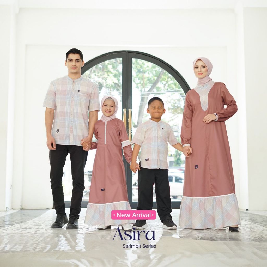 sarimbit asira arsalan ori mutif || gamis kotak² Ayumi 220 Dusty rose