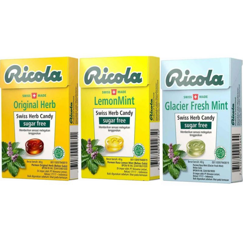 

Ricola Swiss Herb Candy Sugar Free 40g